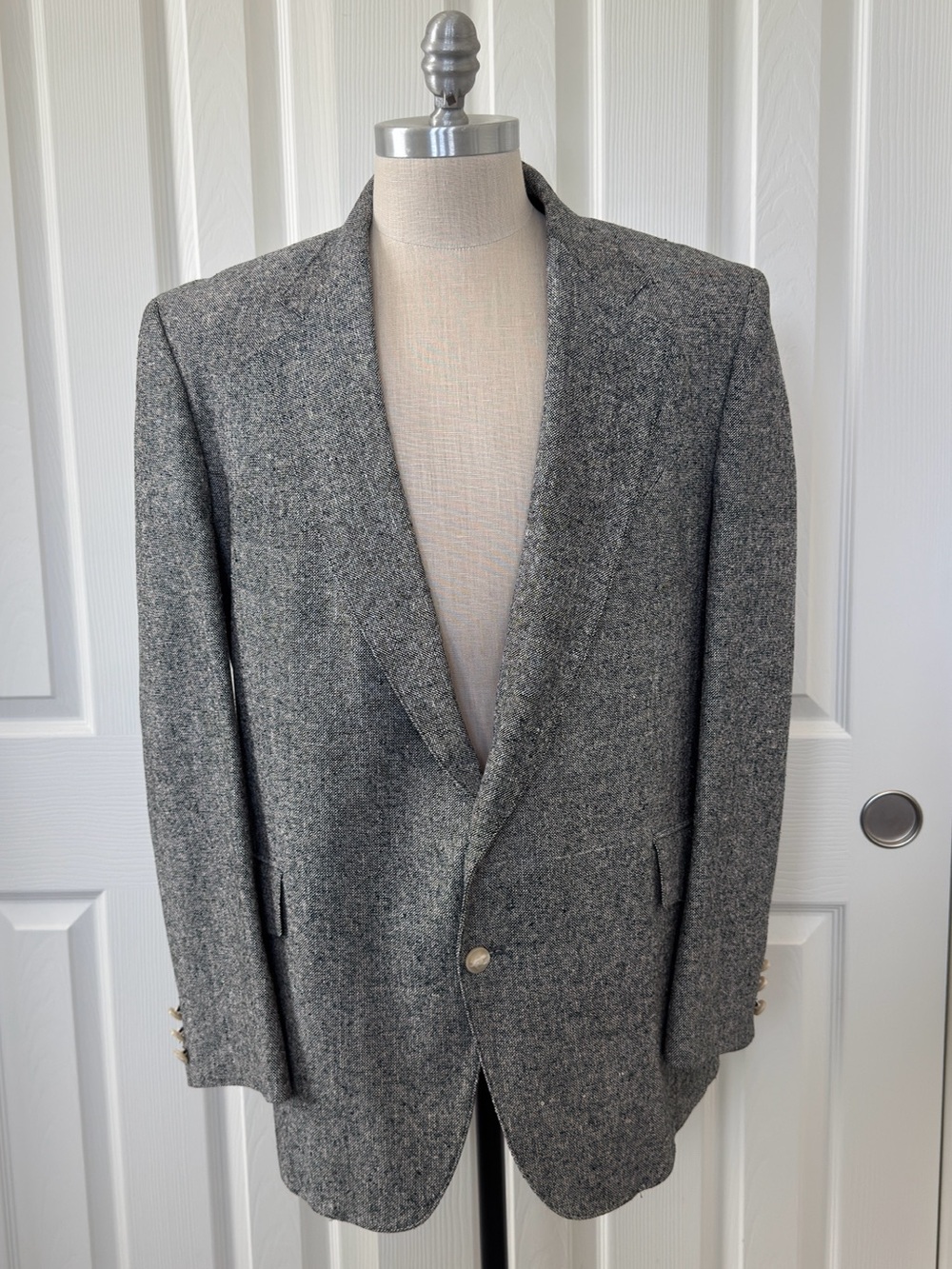 Vintage Miller Stockman Western Yoke Herringbone Tweed Sportcoat Blazer Men’s 50